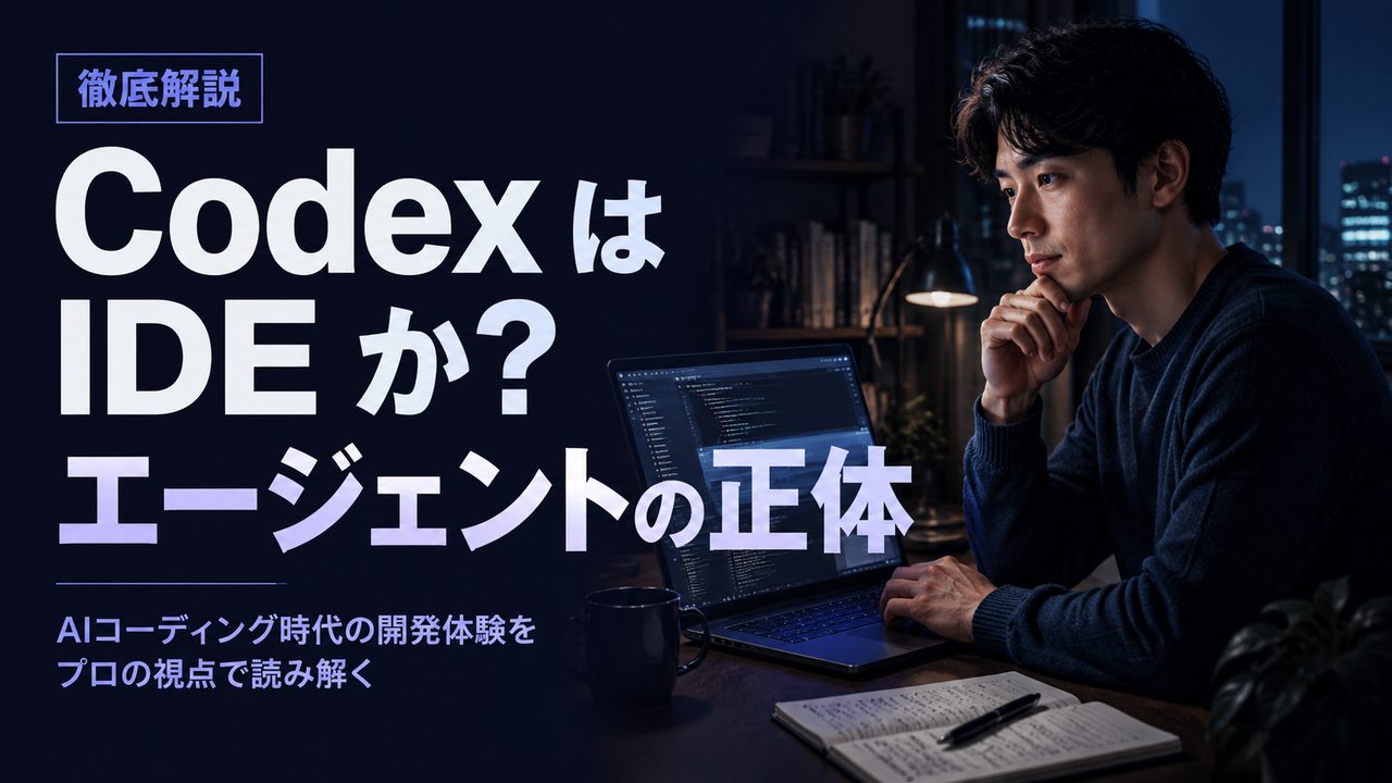 Codex は IDE か — エージェントの正体と IDE との関係
