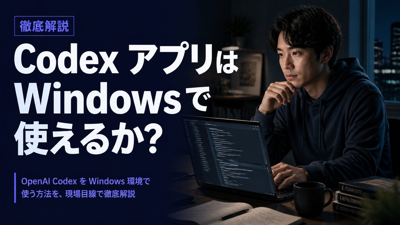 Codex アプリは Windows で使えるか — 公式回答と 4 つの利用経路