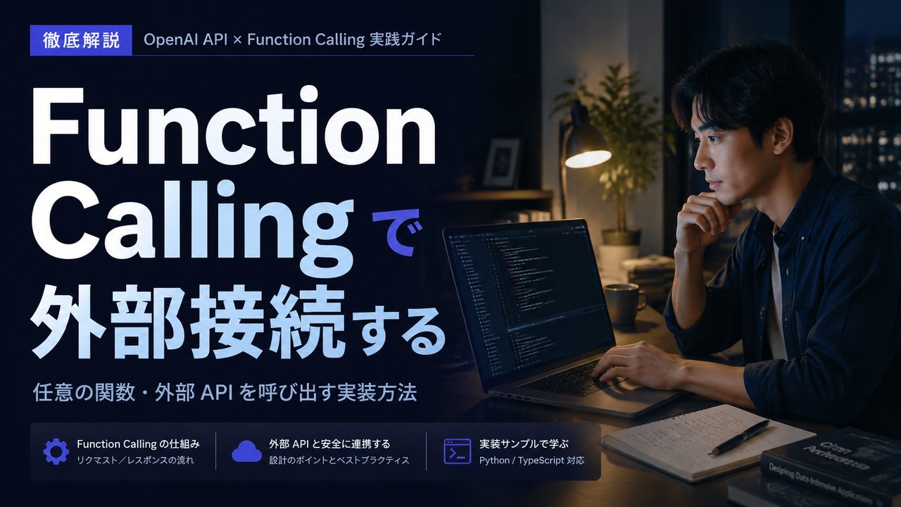 Function Calling で外部接続する