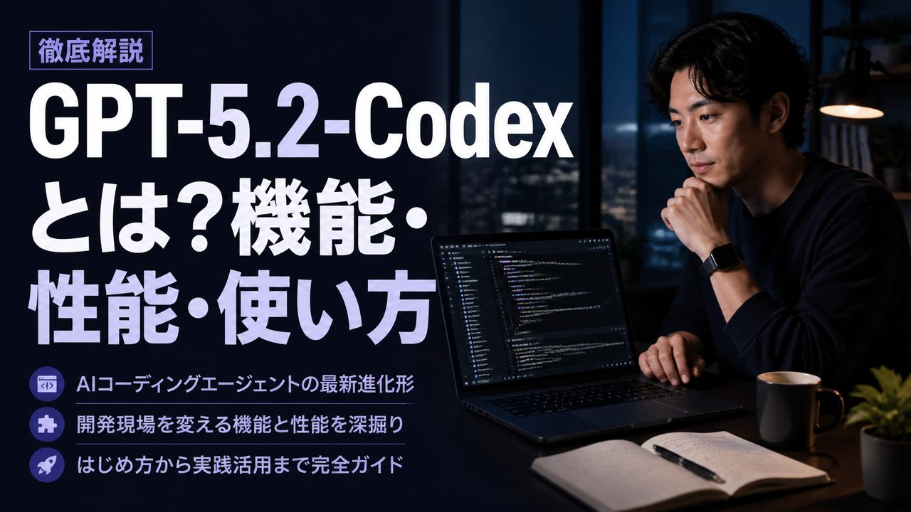 GPT-5.2-Codex とは?機能・性能・使い方